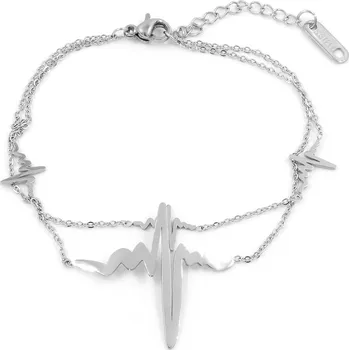 Náramek BRUNOshop.cz Dvojitý náramek KŘIVKA EKG