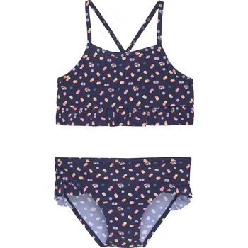 Dívčí plavky Dívčí plavky COLOR KIDS-Bikini W. Frills, AOP, dress blues Modrá 116
