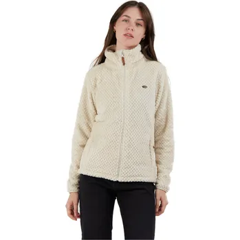 Dámské oblečení Dámská mikina se zipem FUNDANGO-Shiren Fleece Jacket-150-butter Béžová M
