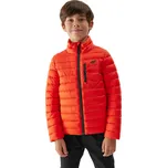 Chlapecká bunda 4F JUNIOR-DOWN JACKET-JAW23TDJAM220-70S-ORANGE Oranžová 164