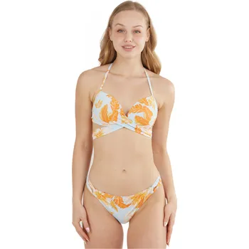 Dámské plavky Dámské plavky FUNDANGO-Lola Twisted Top-265-soft orange Oranžová M