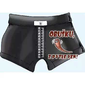 Trenýrky Trenky s metrem-Obušku z pytle ven XL černá