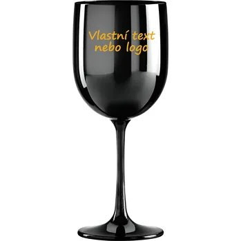Sklenice Nerozbitná černá sklenice na víno Dolce – 450 ml možnost potisku