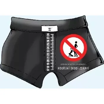 Trenýrky Trenky s metrem-Kouření XL černá