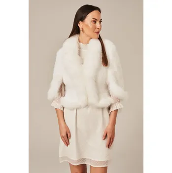 Bolerko Bílý bolerko z norka dámské (L - 40)