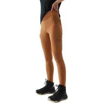 Dámské legíny Dámské turistické legíny 4F-TROUSERS FNK-WSS24TFTRF580-82S-LIGHT BROWN Hnědá M