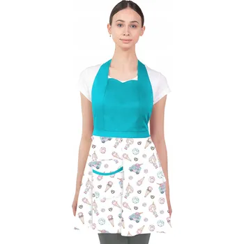 Kuchyňská zástěra Gastro zástěra přední S/M Zmrzlina TYRKYS 53D DO CUKRÁRNY KAVÁRNY