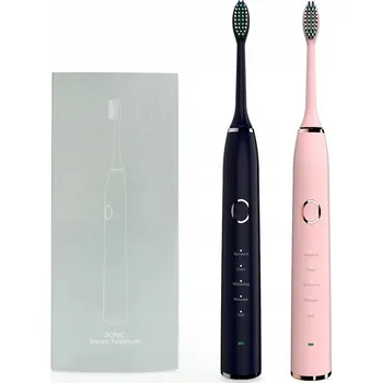 Elektrický zubní kartáček 2 * sonický kartáček grantový, 5 režimů, sada pro dva