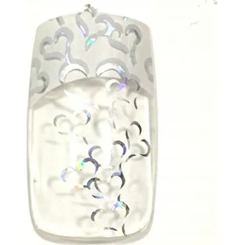 TIPSY UMĚLÉ NEHTY MANIKÚRA VZORY LASEROVÝ EFEKT 10 Ks + LEPIDLO DÁREK