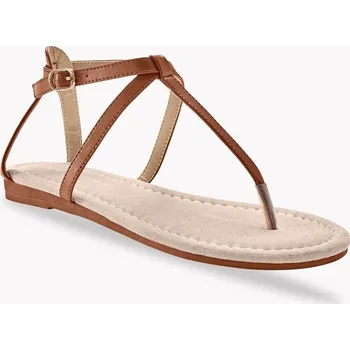 Dámské sandále Sandály s páskem mezi prsty kaštanová 37