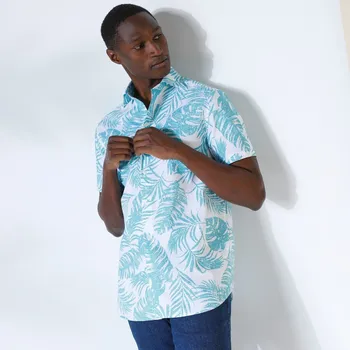 Dámská košile Košile s potiskem a krátkými rukávy tyrkysová 43/44