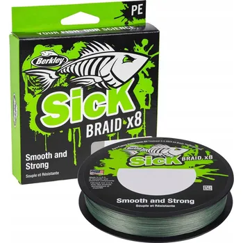 BERKLEY SICK X8 MOSS GREEN ŠŇŮRA - 0,29 mm