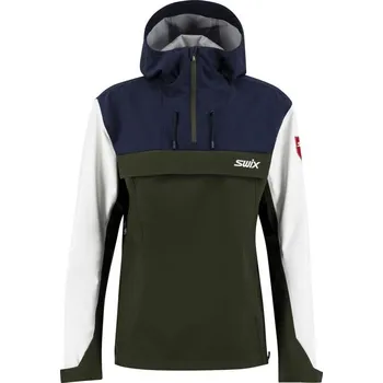 Pánská softshellová bunda Swix Textile Anorak Blizzard 2023/24 XL, Dark Olive + DÁREK + Doprava ZDARMA
