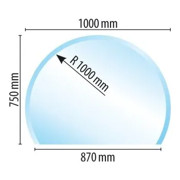 Krbová kamna Sklo pod kamna typ I4, Ø 1000 x 6 mm + doprava zdarma!