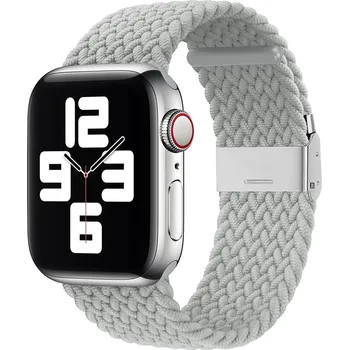Řemínek na hodinky AW Pletený řemínek na Apple Watch s přezkou - Šedý Šířka uchycení řemínku: 38/40/41/42mm, Barva: Šedý IR-PTRAW-09