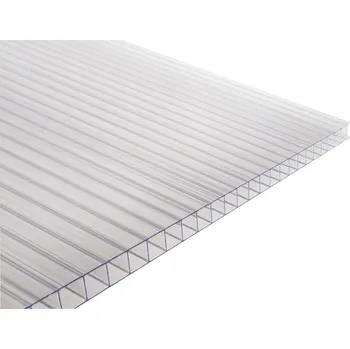 Pergola POLYKARBONÁTOVÁ DESKA KOMOROVÁ ODLEHČENÁ 10 mm ČIRÁ 1UV formát šířka 1050 x délka 1000 x 10mm