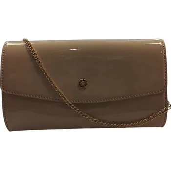 Kabelka Hexagona dámské lesklé psaníčko béžové 879836-7500 nude