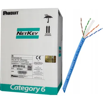 Síťový kabel KABEL KROUCENÁ DVOUŽÍLA KAT.6 NESTÍNĚNÝ UTP PVC NA METRY NETKEY
