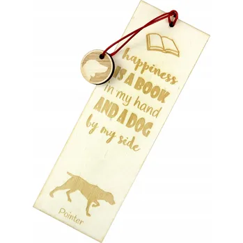 Záložka Gravírované záložky do knihy se psem a jménem – Pointer