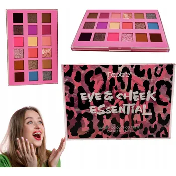 Oční stíny Paletka 18 očních stínů, Febble, Eye Cheek Essential, Pink