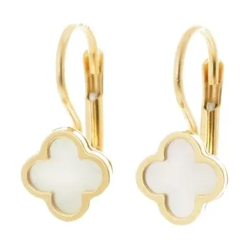 Náušnice Náušnice ze žlutého zlata se čtyřlístky NA1573F + DÁREK ZDARMA