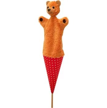 plyšák Medvěd 54 cm 3v1, kornoutový maňásek