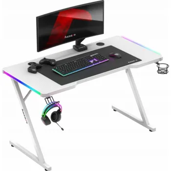 Počítačový stůl Herní stůl Huzaro Hero 2.5 White RGB