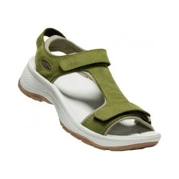 Dámské sandále KEEN ASTORIA WEST T-STRAP WOMEN olive drab leather US 10 / EU 40,5 / UK 7,5 / 27 cm; Zelená obuv + DÁREK DLE VÝBĚRU!