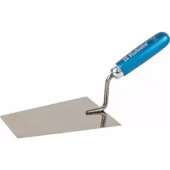 Zednická lžíce Nerezová trapézová stavební lžíce Kubala 0901 - 80x140x55mm, kyselině odolná ocel 0.8mm, dřevěná rukojeť, 0.165kg