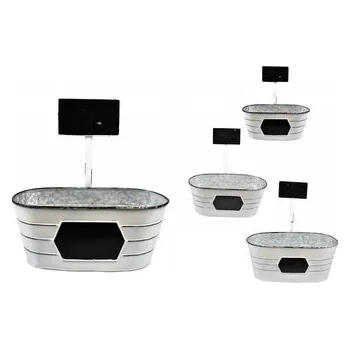 Květináč Oválný plechový květináč s popisovací cedulkou, sada 3 ks (cs, Harasim)