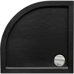 Aplomo Aron Slim čtvrtkruhová sprchová vanička, black stone Rozměr vaničky: 80x80cm