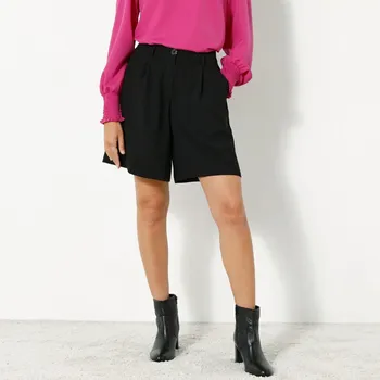 Dámské kraťasy Splývavé široké šortky černá 36