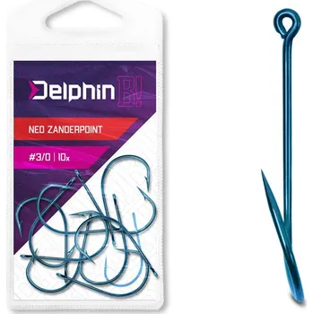 Háček Delphin B! NEO ZanderPoint BLU / 10ks velikost: 1/0