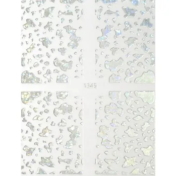 Přípravek na nehty Samolepicí Samolepky na nehty 1345 STŘÍBRO