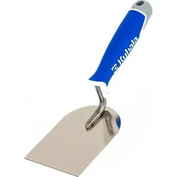 Zednická lžíce Nerezová štukatérská lžíce Kubala 0933 - 80mm, kyselině odolná ocel 0.8mm, dvousložková rukojeť, 0.123kg