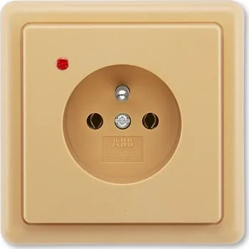 vypínač ABB Elektropraga Jablonec Zásuvka jednonásobná s ochranou proti přepětí béžová 5597-2389D2