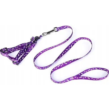 Postroj pro psa Surtep Animals Postroj s vodítkem pro psa a kočku 147/1,5cm Fialová