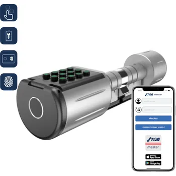 Vložka do dveří Elektronická vložka STAR Smart s knoflíkem (klávesnice + otisk prstu)