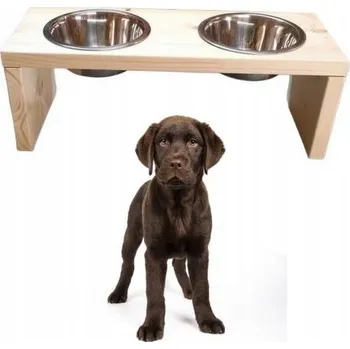 Miska pro psa Sada dvou kovových misek QLS béžová 0,9 l