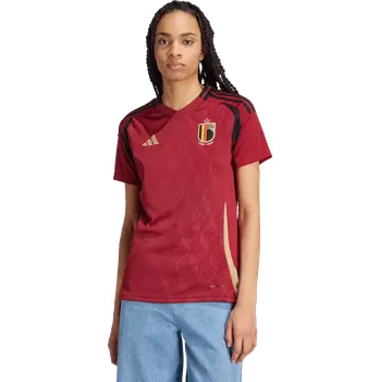 Dámský domácí fotbalový dres Adidas Belgie 2024 bordo