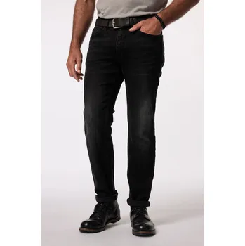 Pánské džíny JP1880, Plus size Džíny JP1880, kolekce Denim, FLEXNAMIC®, roztrhané, rovný střih, 5 kapes, do velikosti 36/72 pro plnoštíhlé nadměrná velikost, 836928100-1892, černý, 27, Plus size oblečení, Oblečení pro vysoké muže, Nadměrné velikosti, Oblečení pro plno