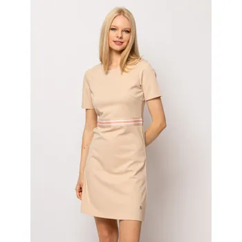 Dámské šaty Heavy Tools dámské šaty s krátkým rukávem Sizan béžové Velikost: S
