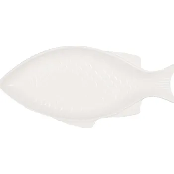 Bílá miska / talíř ve tvaru ryby Fish Bowl L - 35*17*3 cm / 200 ml