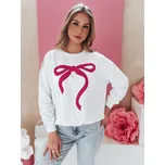 Bílá dámská mikina s okouzlujícím potiskem mašle SOFTTIE BY1359 Velikost: ONE SIZE