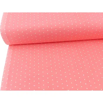 Mirtex Plátno DOMESTIK 145/20109-5 Růžový podklad Puntíky 2mm šíře 150cm Velkoobchod Ceník: VELKOOBCHOD: po celých rolích, bez odvíjení