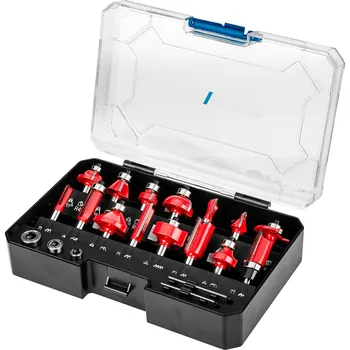 Příslušenství k frézce Graphite Tvrdokovové frézy, stopka 8 mm, sada 15 ks