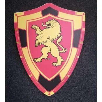 Dřevěná hračka Červenožlutý štít se lvem