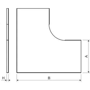 Elektroinstalační materiál KOPOS KOLÍN a.s. VÍKO OBLOUKU 90° VO 90X300_S