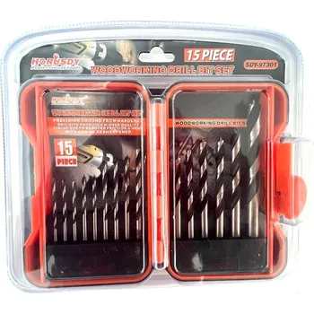 Vrtačka Sada 15ks vrtáků do dřeva 3-10mm