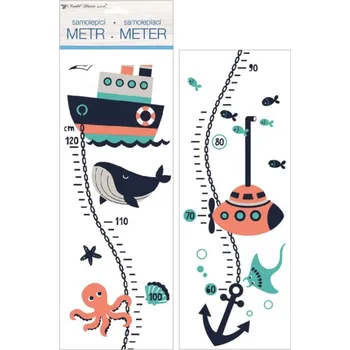 Hračka Samolepky pokoj. dětský metr - námořní, do 120 cm / 10294